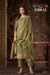 Jarkan Vol 4 By Vipul Shimmer Organza Embroidery Salwar Kameez Wholesale Shop In Surat
